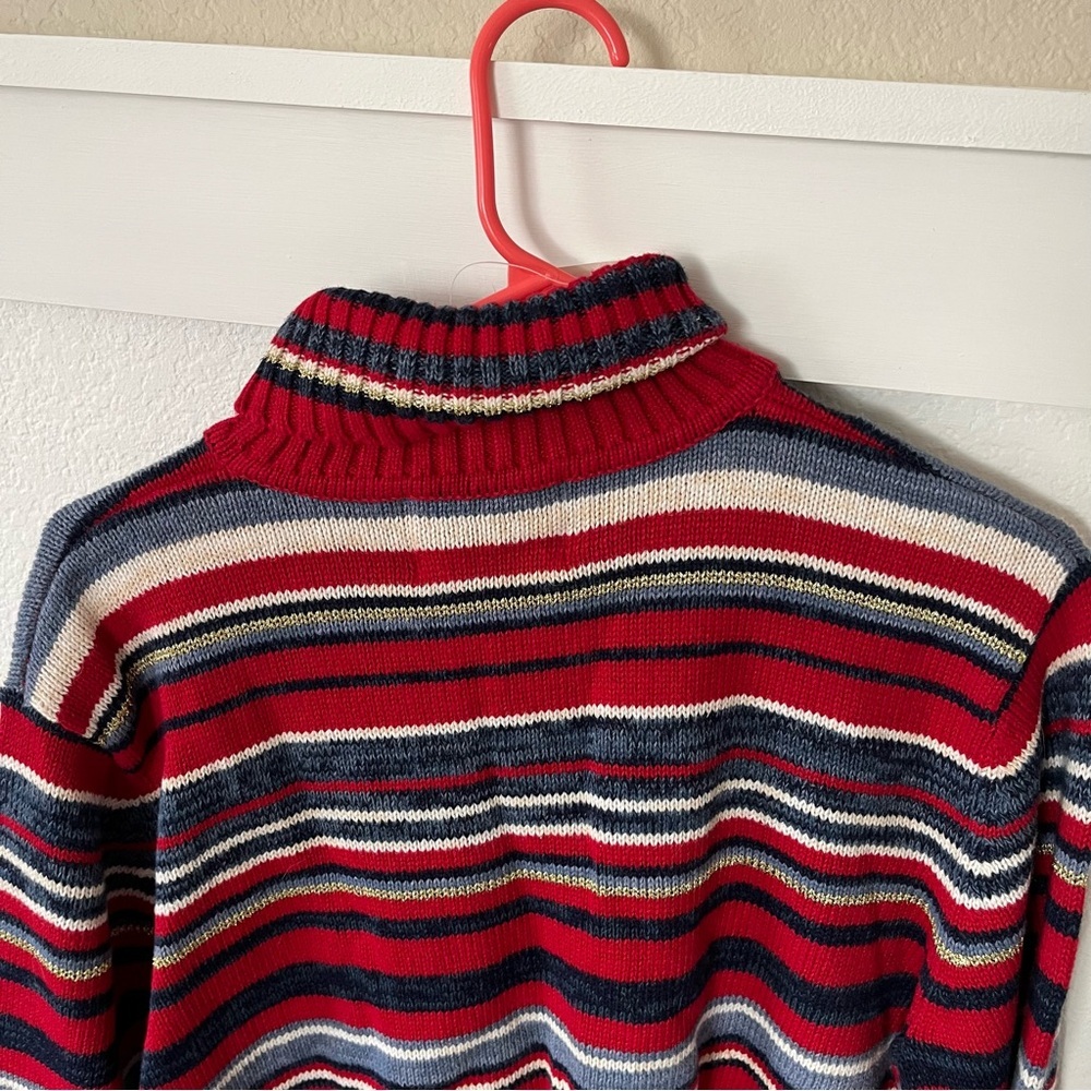 Tiara Women's Large Turtleneck Striped Sweater NWT - Picture 7 of 8